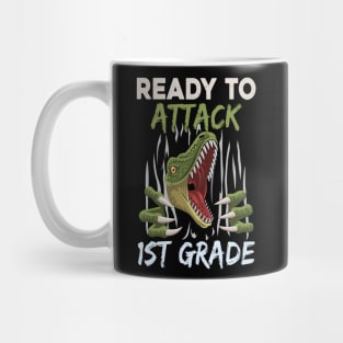 Dinosaur Kids Ready To Attack 1St Grade Boys Back To School Mug